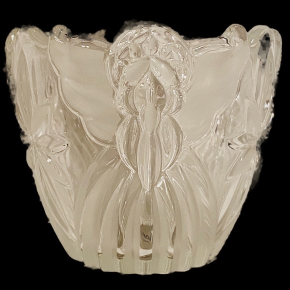 Gorham Crystal Angels of Peace Votive Candle Holder Frosted Christmas Germany - Picture 9 of 15